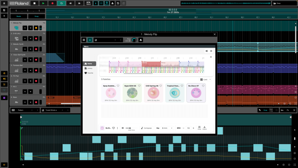 Melody Flip de Roland et Sony CSL.