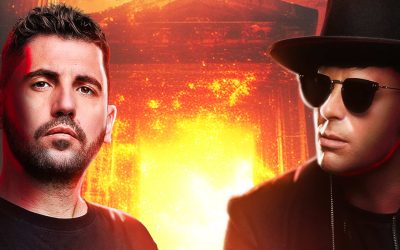 Visuel promotionnel Dimitri Vegas B2B Timmy Trumpet – Déferlantes 2025