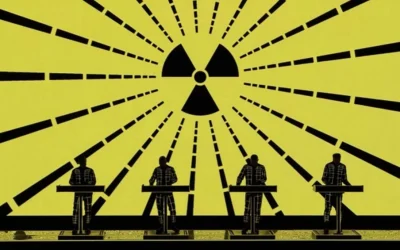 Le live de Kraftwerk avec, ici, en arrière plan, Radio-Activity.