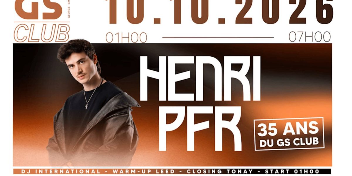 Affiche des 35 ans du GS Club à Poitiers avec Henri PFR le 10 octobre 2026